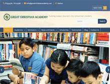 Tablet Screenshot of greatchristianacademy.com